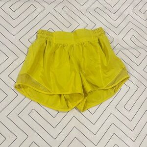 Lululemon Yellow Hotty Hot Shorts